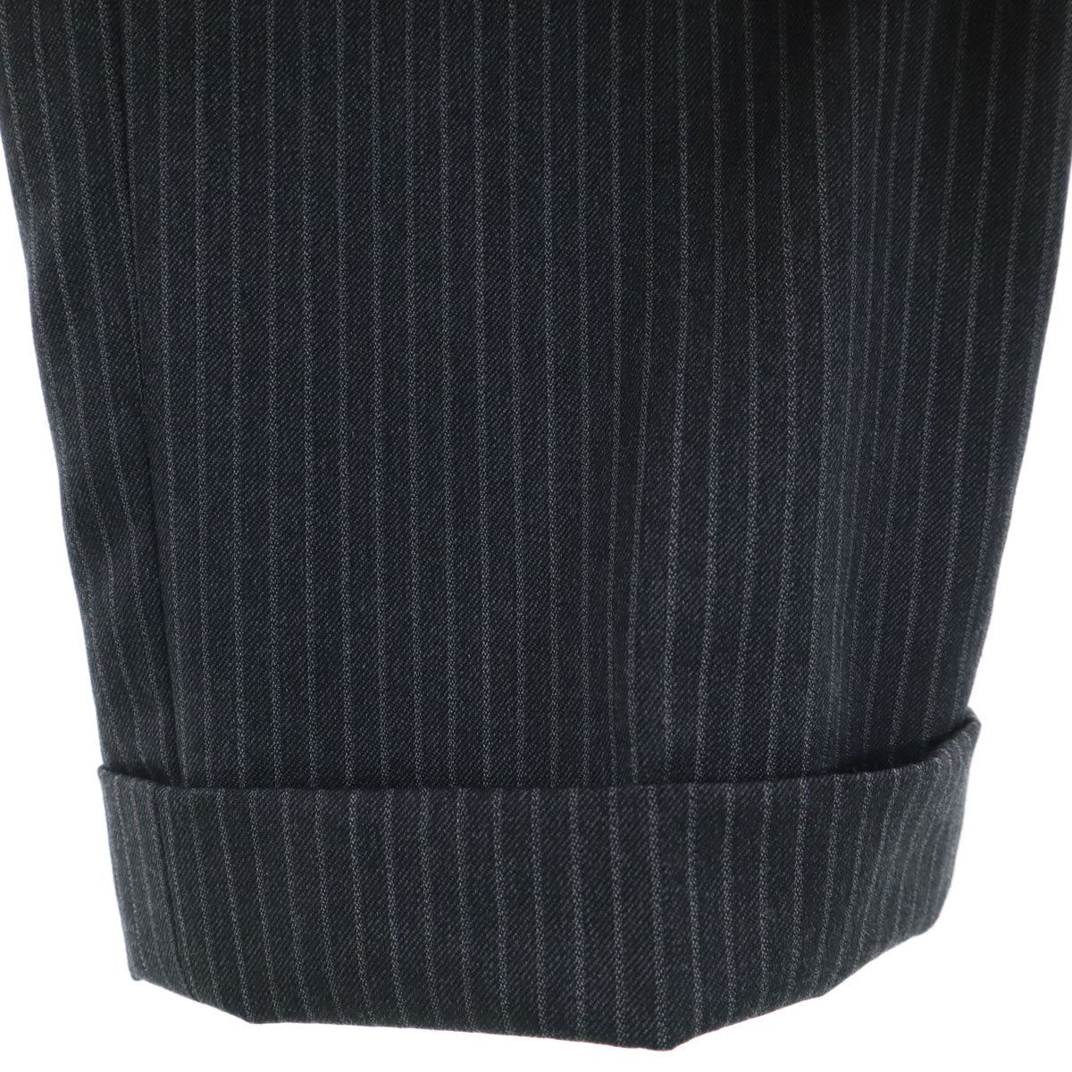 green label relaxing グリーンレーベルリラクシング UNITED ARROWS ストライプ パンツスーツ 上下 セットアップ 42 チャコールグレー メンズ