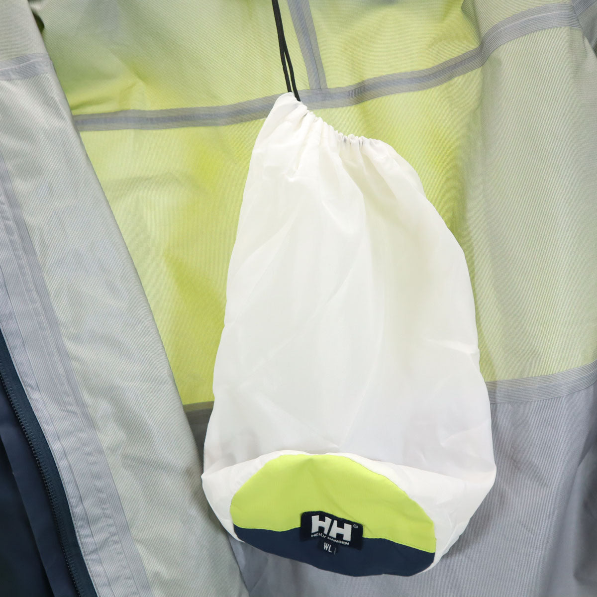 HELLY HANSEN ヘリーハンセン ナイロンジャケット 上下 セットアップ WL ネイビー系 収納袋 メンズ