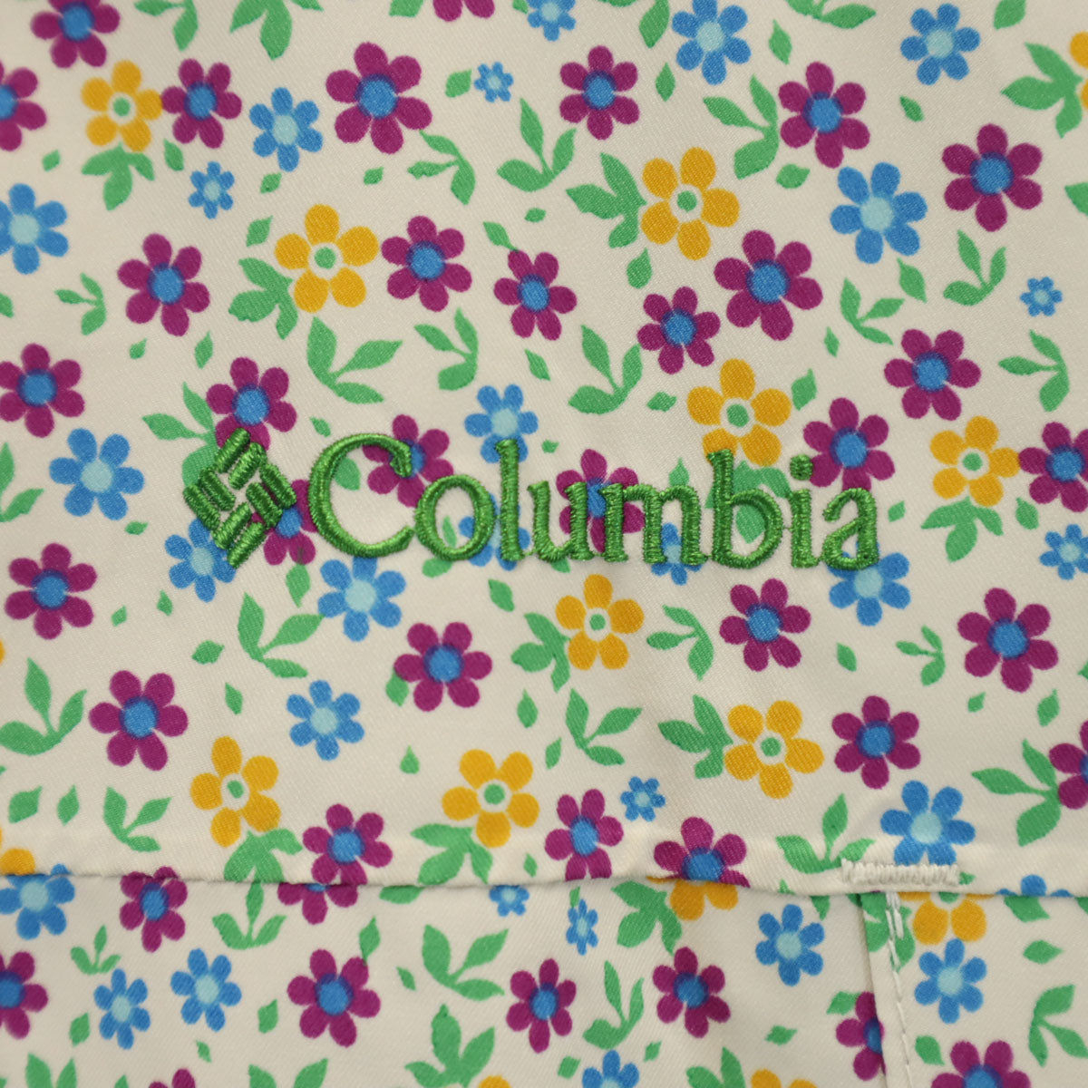 Columbia コロンビア 花柄 レインジャケット L 収納袋付き レディース