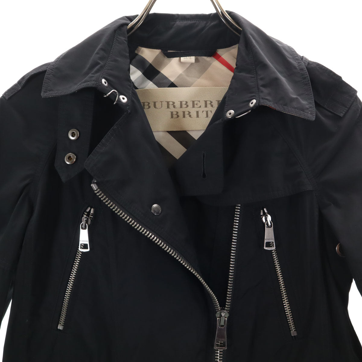 BURBERRY BRIT バーバリーブリット トレンチ ジャケット 6 ブラック メンズ