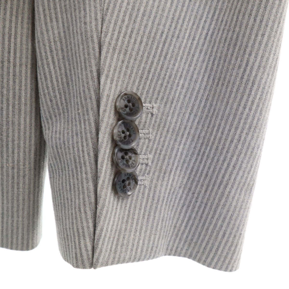 ARMANI EXCHANGE アルマーニエクスチェンジ ストライプ柄 テーラードジャケット 34 グレー メンズ