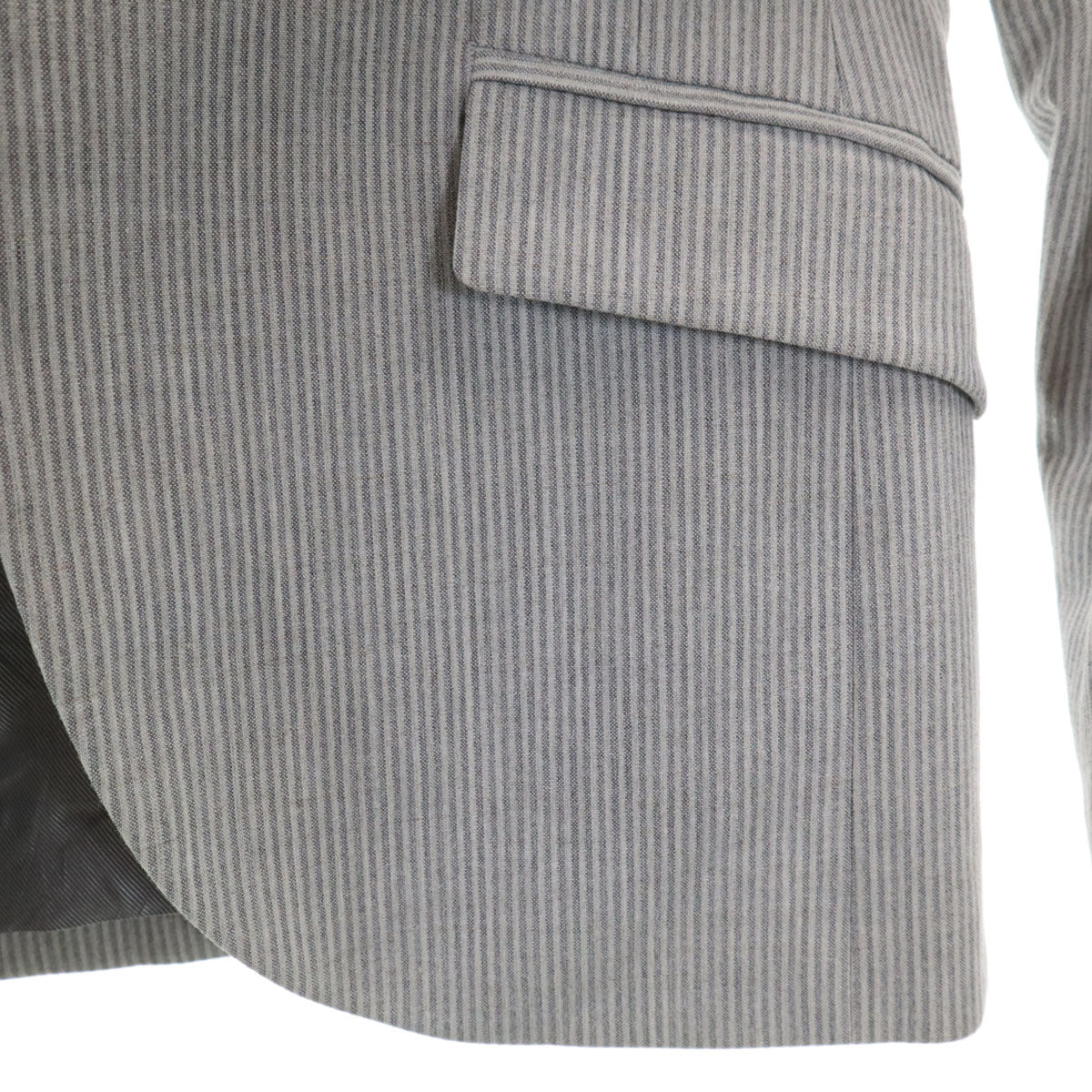 ARMANI EXCHANGE アルマーニエクスチェンジ ストライプ柄 テーラードジャケット 34 グレー メンズ