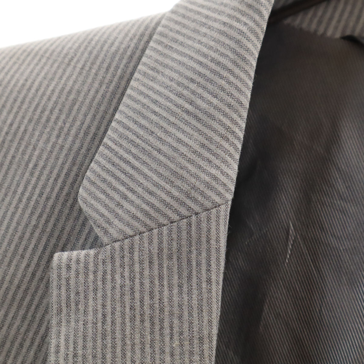 ARMANI EXCHANGE アルマーニエクスチェンジ ストライプ柄 テーラードジャケット 34 グレー メンズ