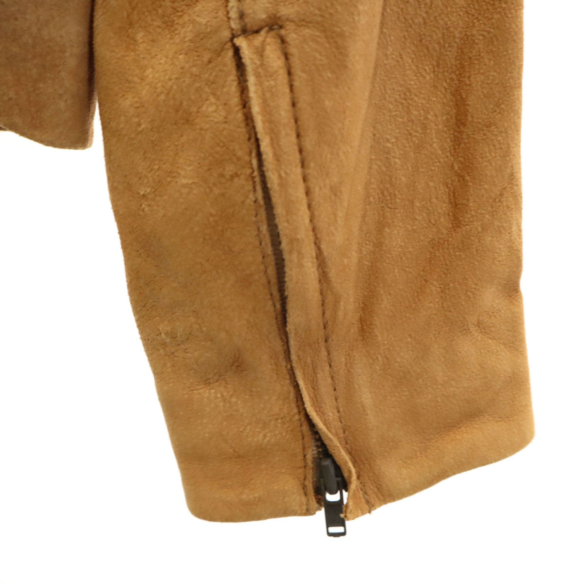 Adam et Rope' アダムエロペ 羊革 レザー シングルライダースジャケット 38 ブラウン レディース