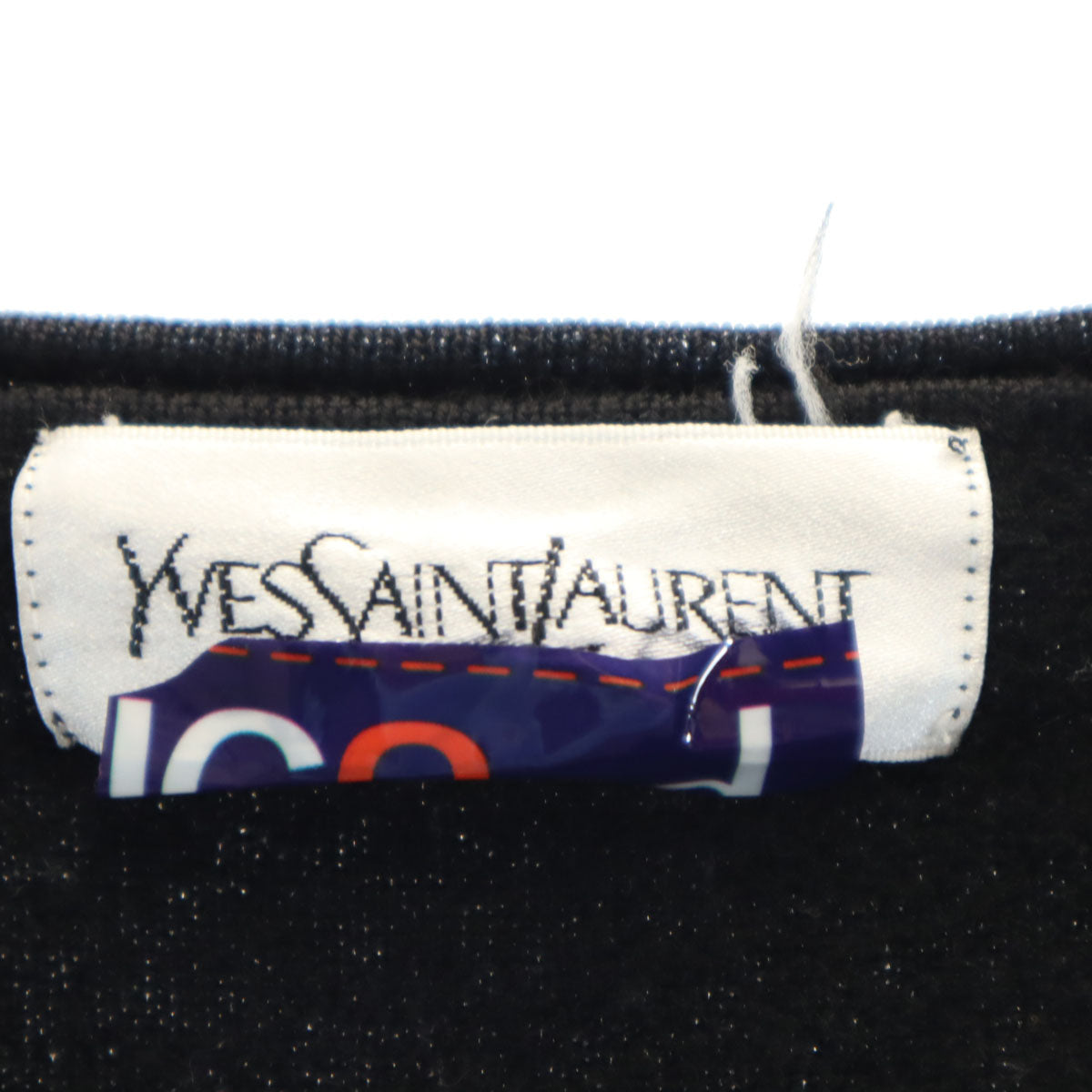 YVES SAINT LAURENT イヴサンローラン 90s 日本製 オールド 長袖 ニット M ブラック レディース