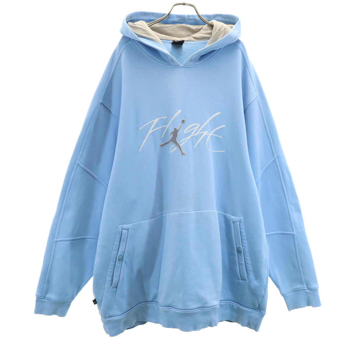 AIR JORDAN エアジョーダン ジャンプマンロゴ 長袖 スウェットパーカー 3XL 水色 ビッグサイズ メンズ