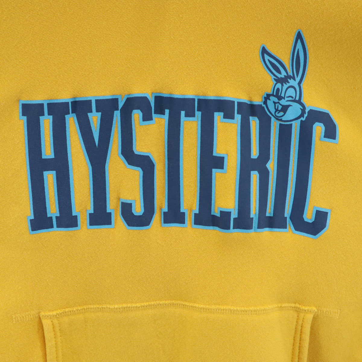 HYSTERIC ヒステリック 日本製 ヒスラビット 長袖 スウェットパーカー M イエロー 裏起毛 メンズ