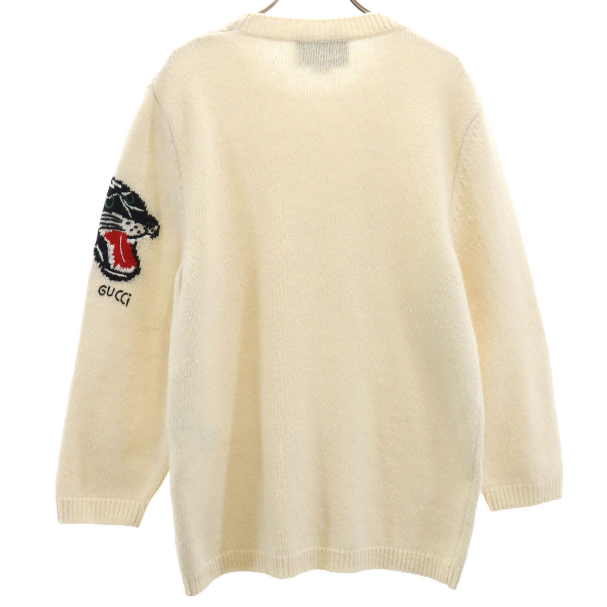 GUCCI グッチ イタリア製 タイガー 長袖 セーター M アイボリー 522644 ニット メンズ