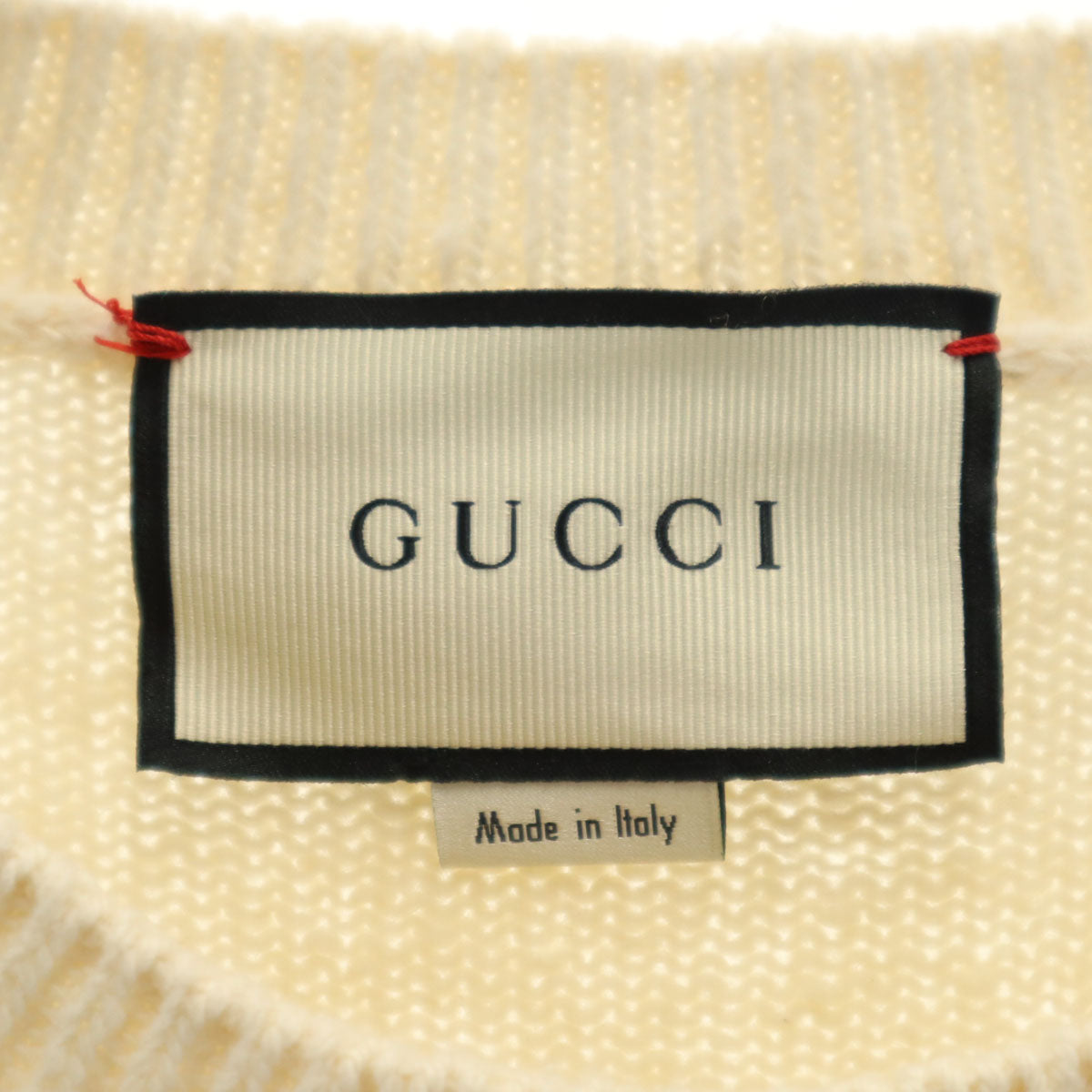 GUCCI グッチ イタリア製 タイガー 長袖 セーター M アイボリー 522644 ニット メンズ