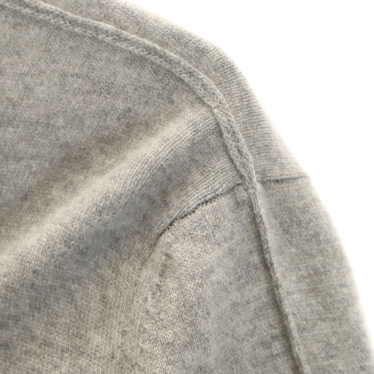 HERMES エルメス イタリア製 カシミヤ100% 長袖 セーター M グレー ニット メンズ