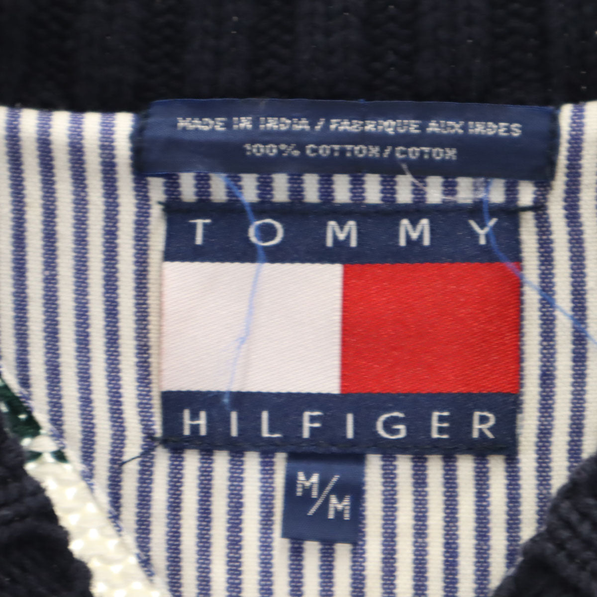 TOMMY HILFIGER トミーヒルフィガー 90s オールド フラッグタグ ボーダー 長袖 セーター M マルチ ニット メンズ