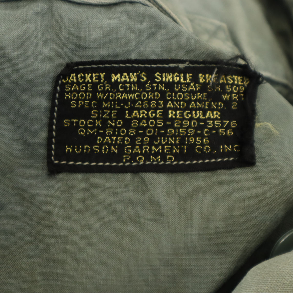 US AIR FORCE アメリカ空軍 50s ヴィンテージ 黒タグ キャトル ジャケット L セージグリーン系 フィールド メンズ