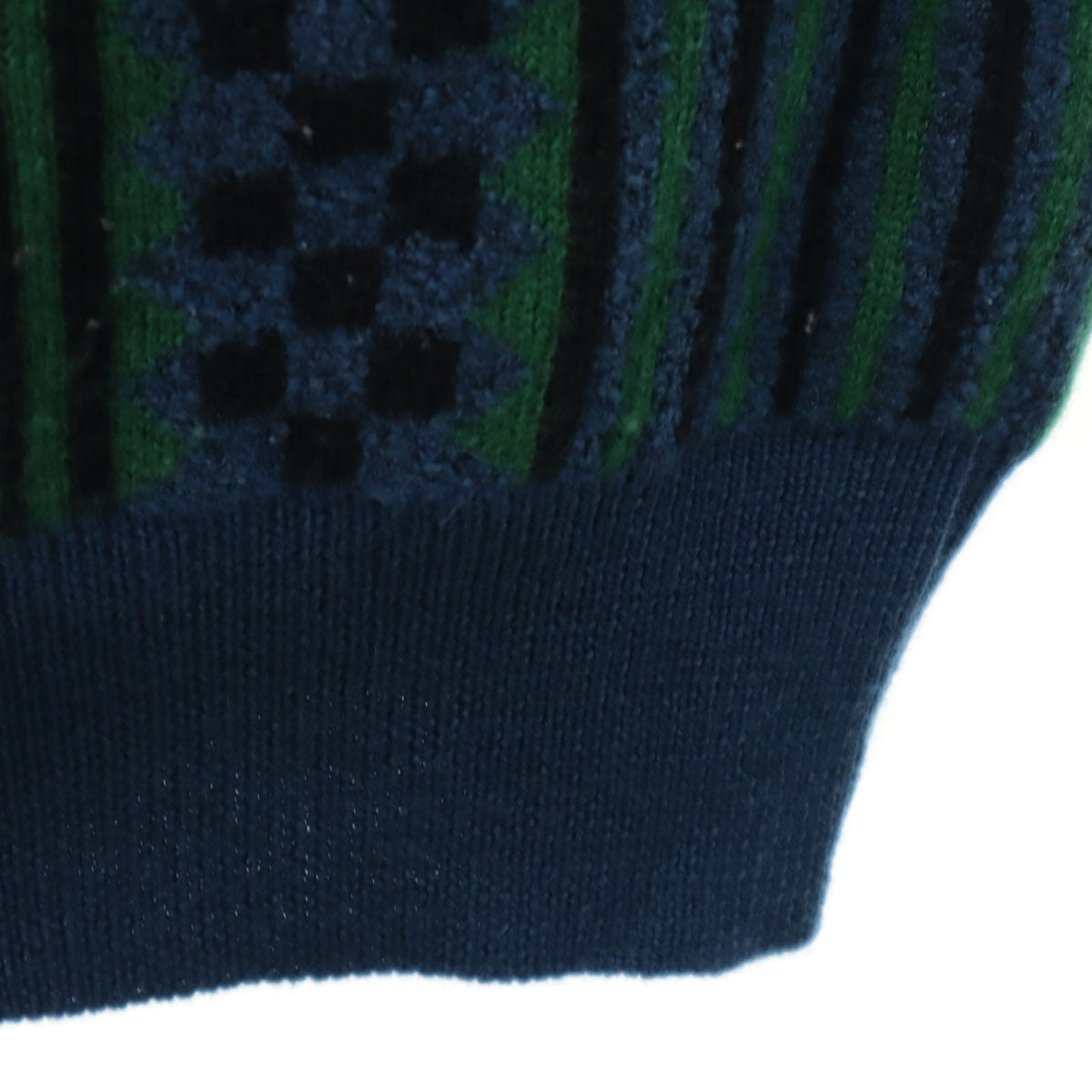 Christian Dior MONSIEUR クリスチャンディオール ムッシュ 90s オールド 総柄 長袖 タートルネック セーター L 青紺 ニット メンズ