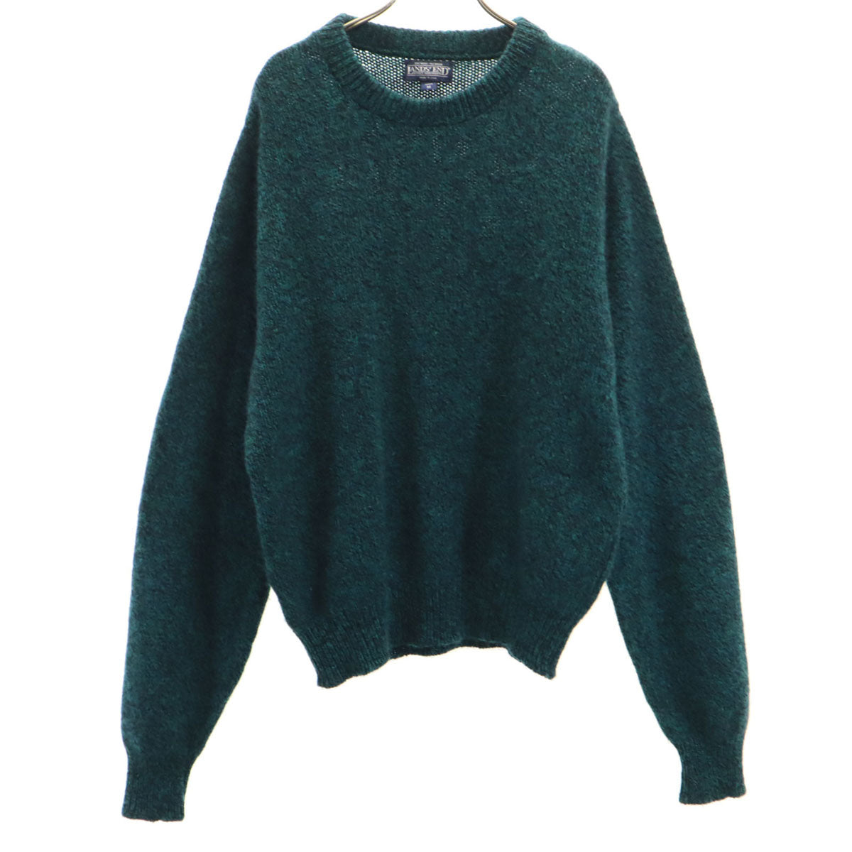 LANDS' END ランズエンド 90s USA製 オールド 長袖 メランジ セーター M グリーン系 ニット メンズ
