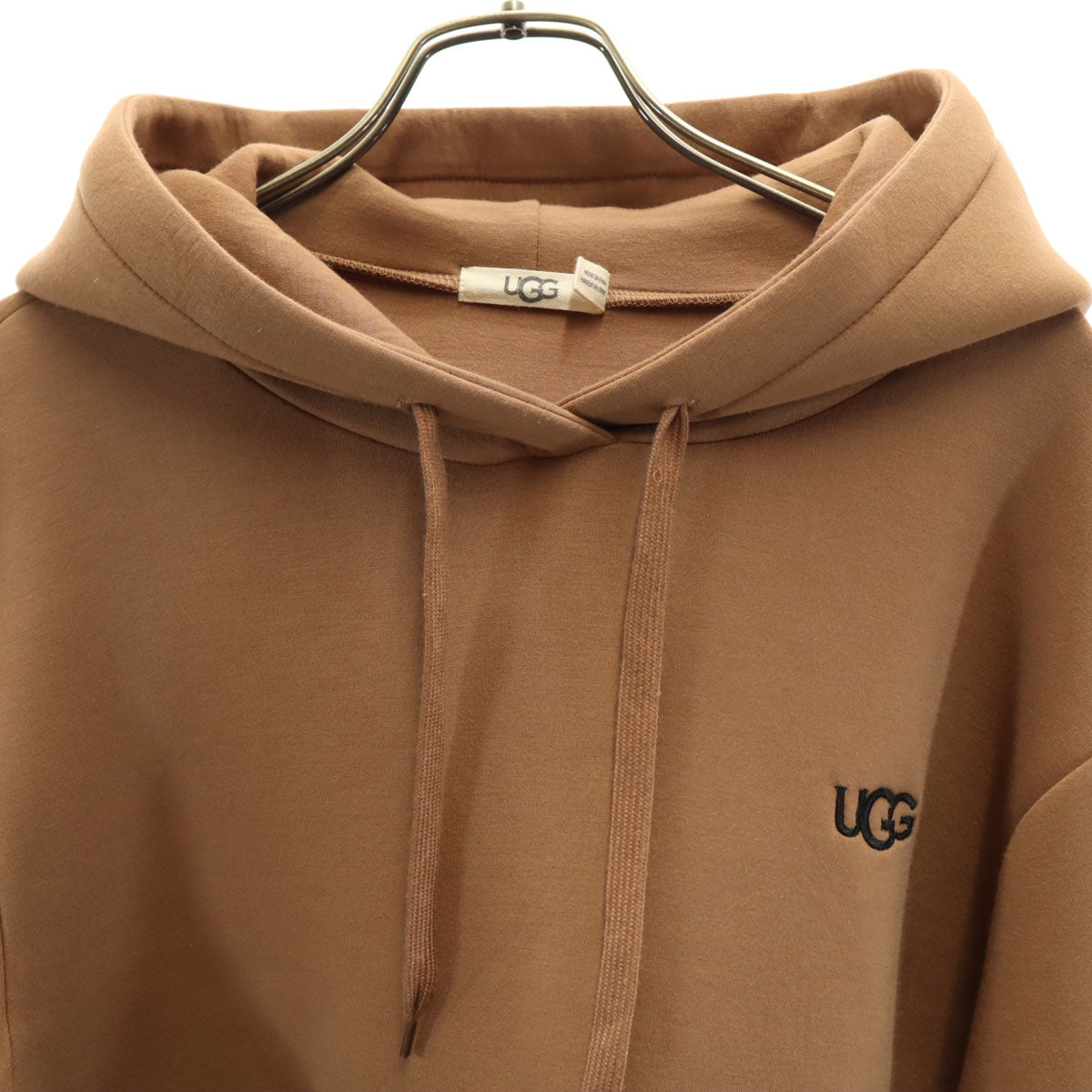 UGG アグ 長袖 ドッキング フーディー シャツ M ブラウン レディース