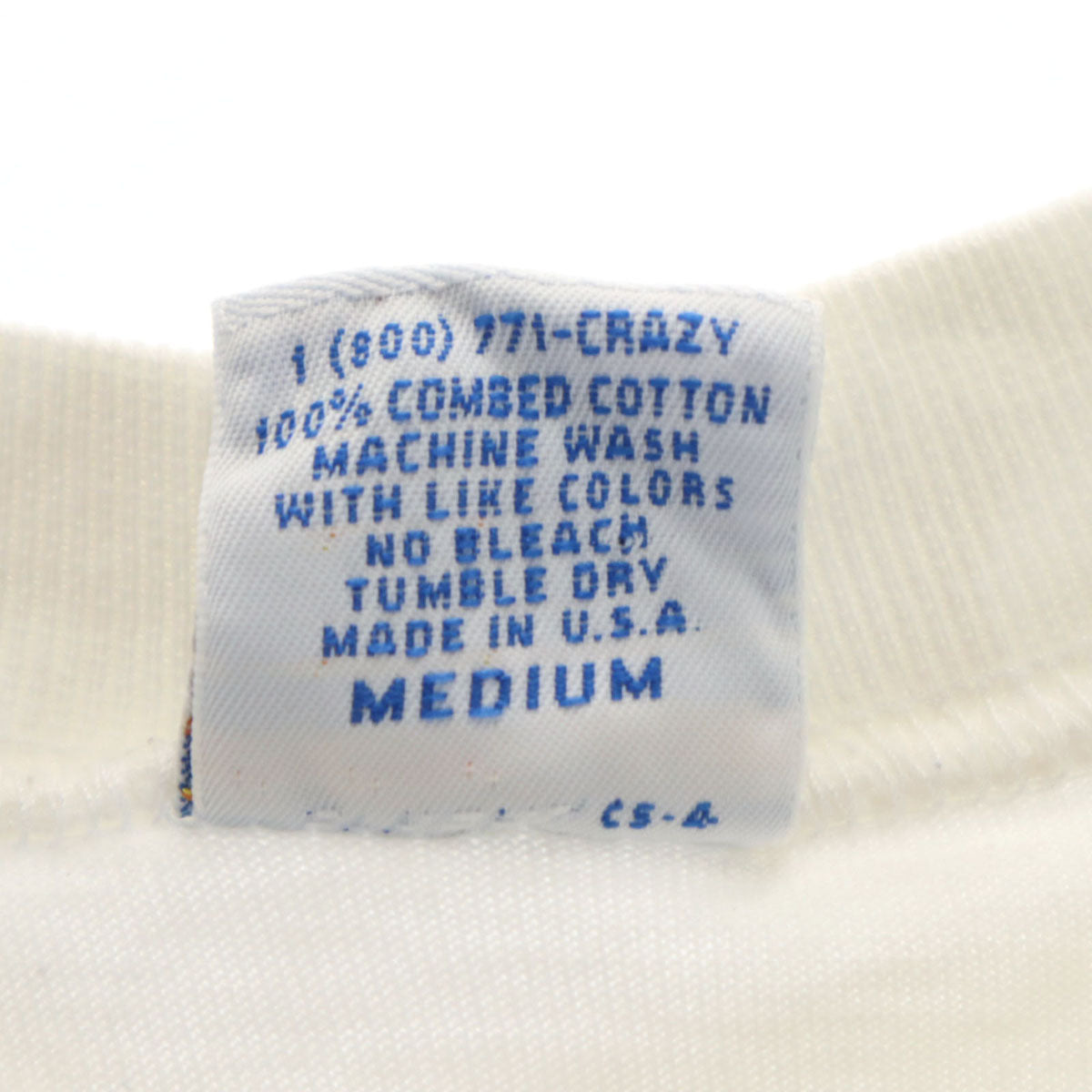 Crazy Shirt クレイジーシャツ 90s USA製 オールド クリバンキャット プリント 半袖 Tシャツ M ホワイト メンズ