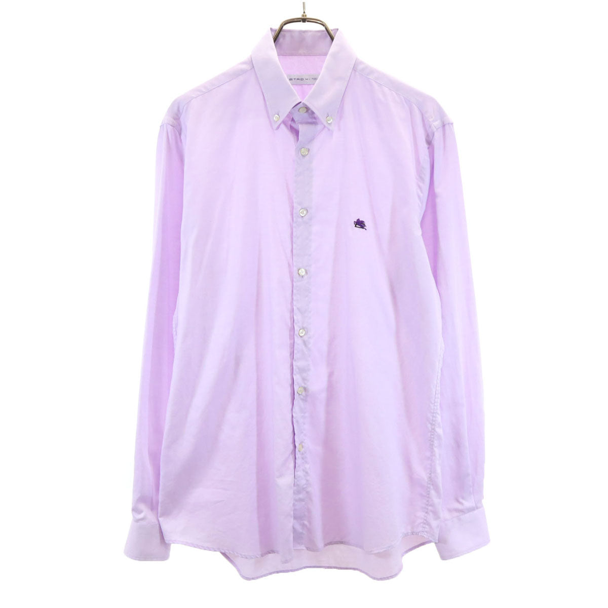 ETRO エトロ イタリア製 長袖 ボタンダウンシャツ 41 ライトパープル メンズ