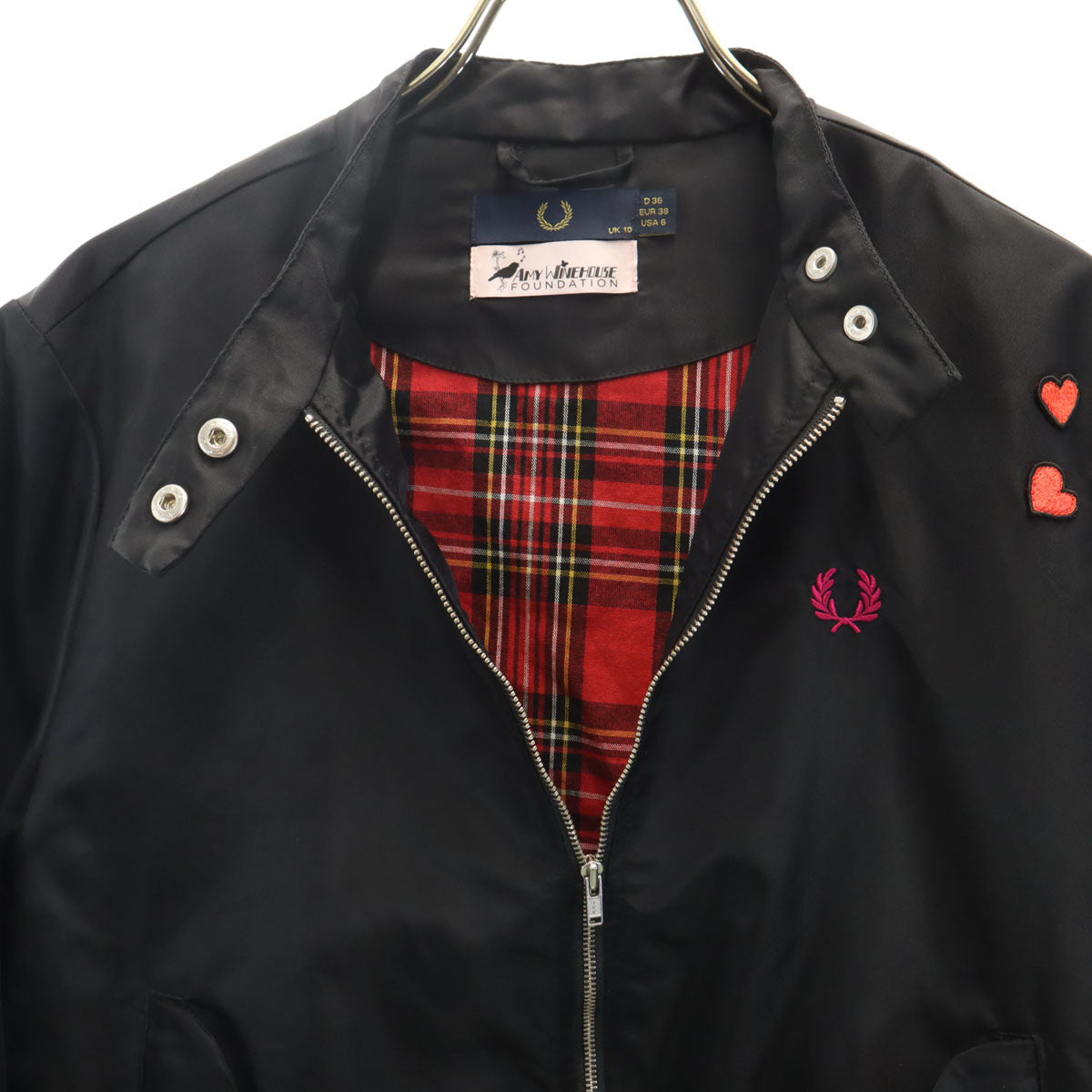 FRED PERRY フレッドペリー ブルゾン 38 ブラック エイミー ワインハウス ファンデーション レディース