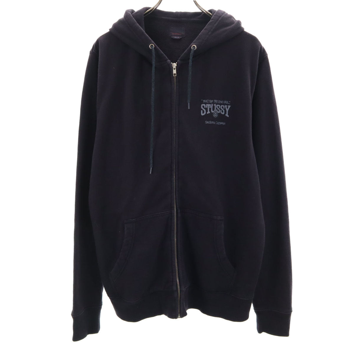 STUSSY ステューシー 長袖 ジップパーカー L ダークグレー系 メンズ