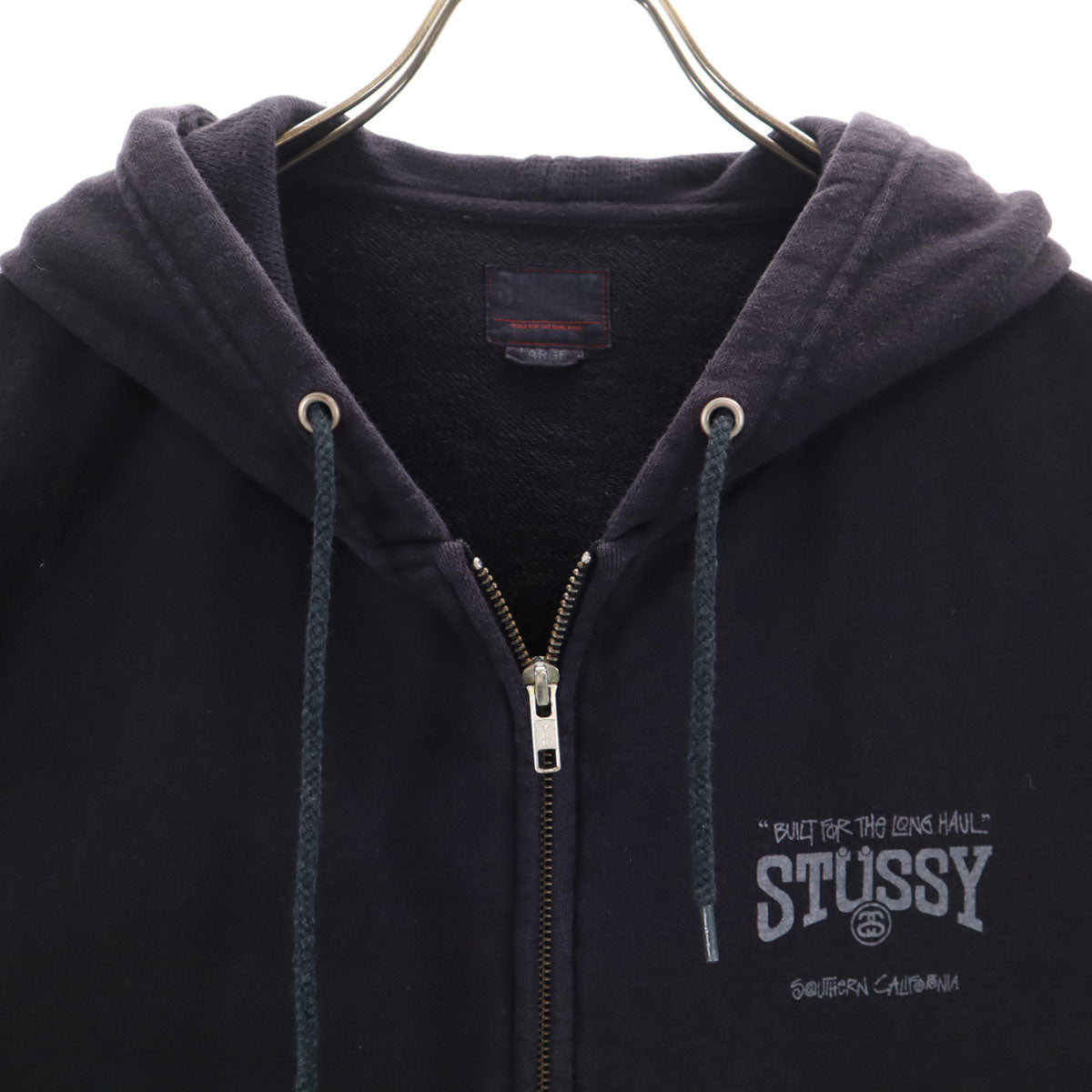 STUSSY ステューシー 長袖 ジップパーカー L ダークグレー系 メンズ