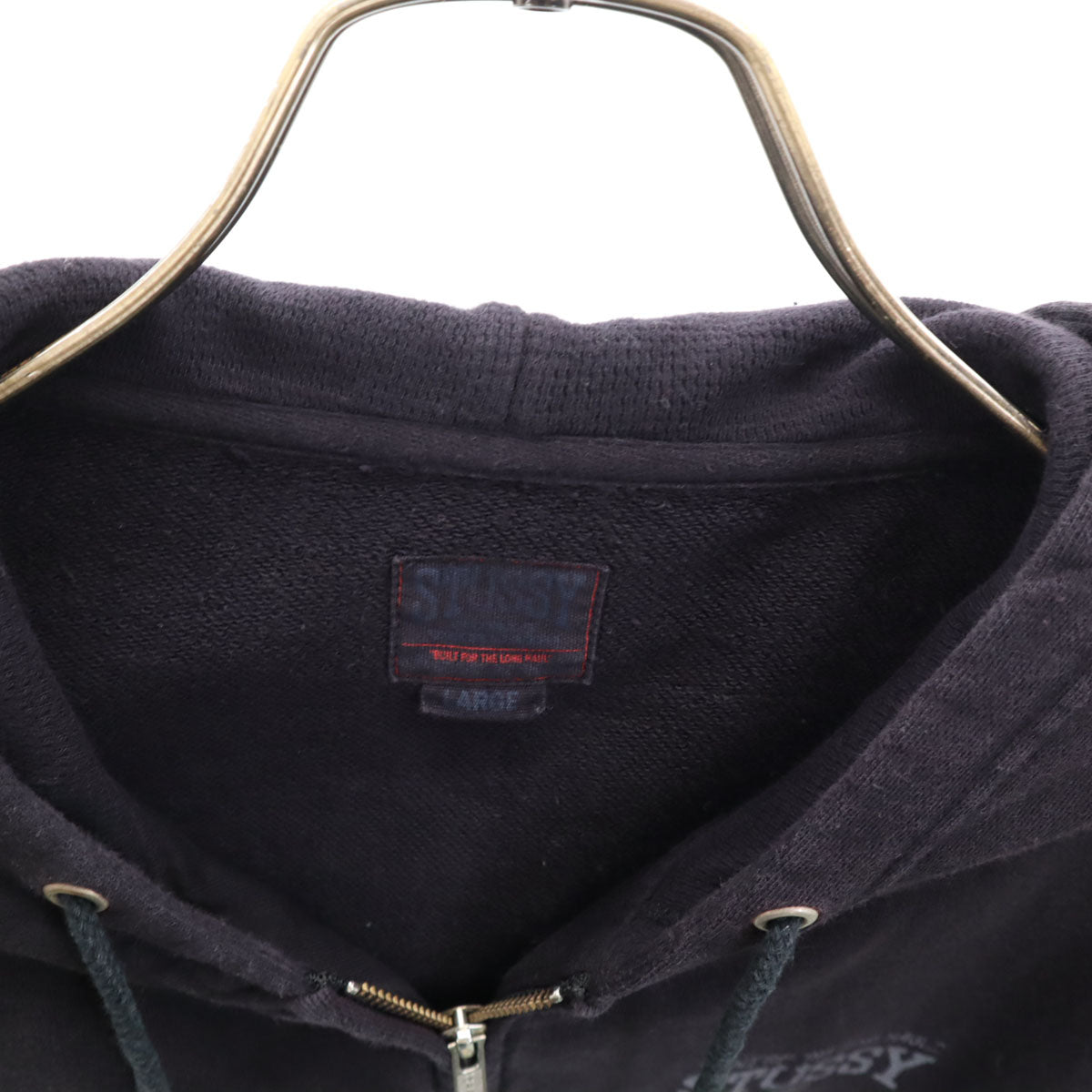 STUSSY ステューシー 長袖 ジップパーカー L ダークグレー系 メンズ