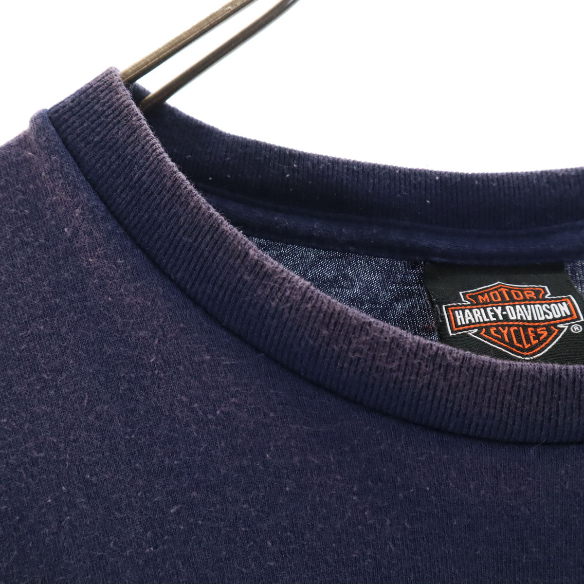 HARLEY DAVIDSON ハーレーダビッドソン バックプリント BOURBON STREET 半袖 Tシャツ XL ネイビー メンズ