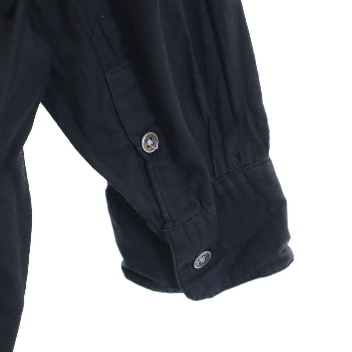 mercibeaucoup. メルシーボークー 長袖 ロング コットンシャツ 1 ブラック レディース