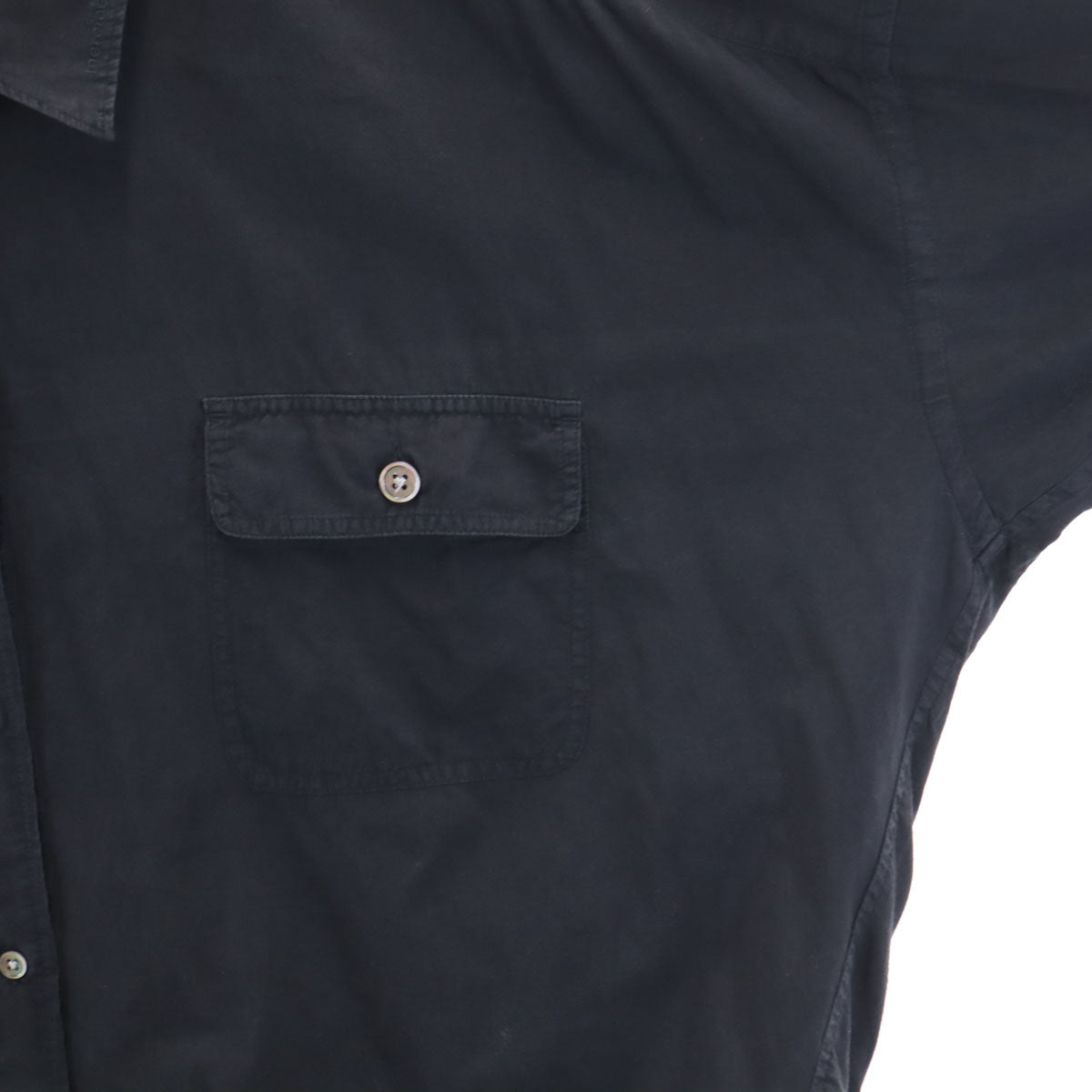 mercibeaucoup. メルシーボークー 長袖 ロング コットンシャツ 1 ブラック レディース