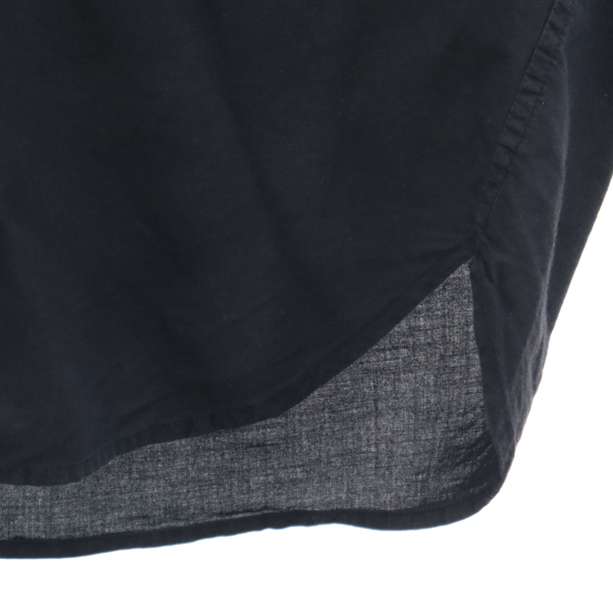 mercibeaucoup. メルシーボークー 長袖 ロング コットンシャツ 1 ブラック レディース