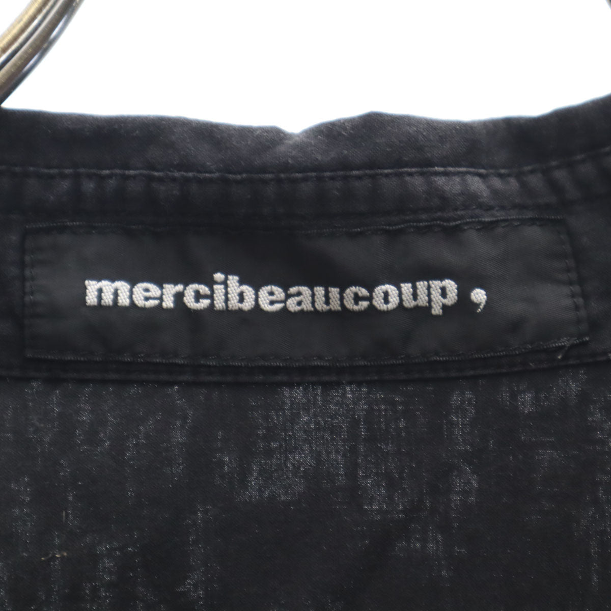 mercibeaucoup. メルシーボークー 長袖 ロング コットンシャツ 1 ブラック レディース