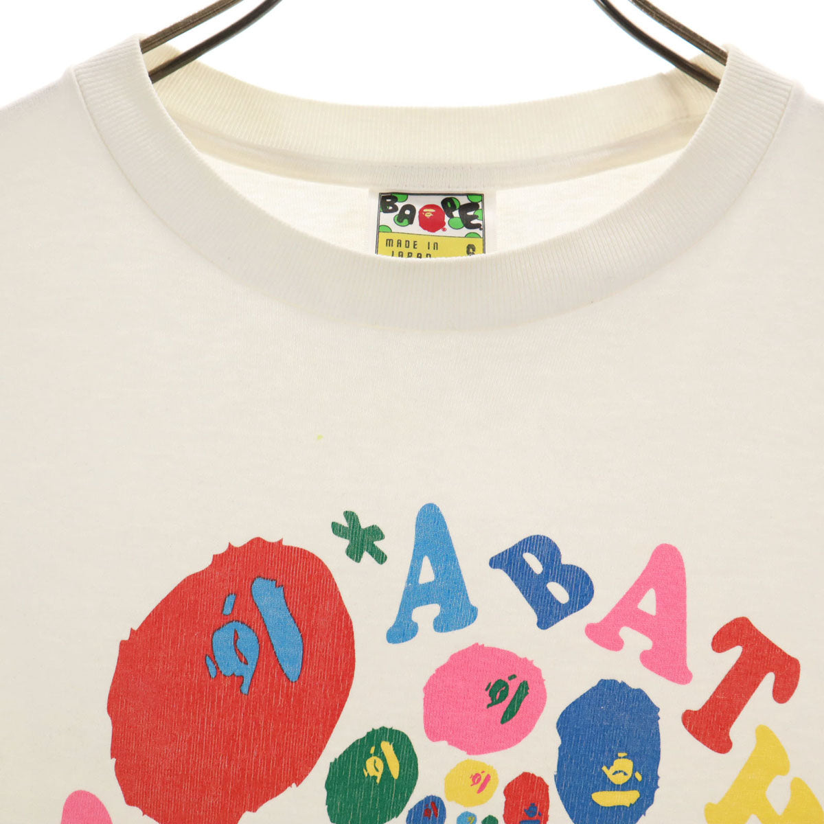 BAPE ベイプ 日本製 半袖 Tシャツ S ホワイト メンズ