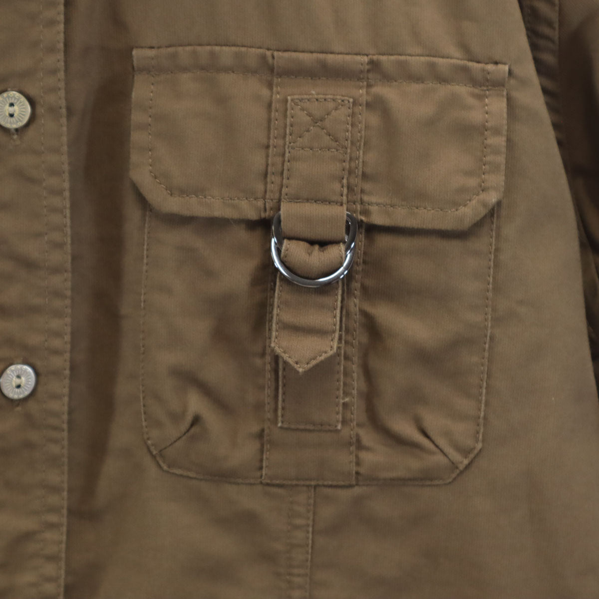 EPOCA UOMO エポカウォモ 長袖 ミリタリーシャツ 46 ブラウン メンズ