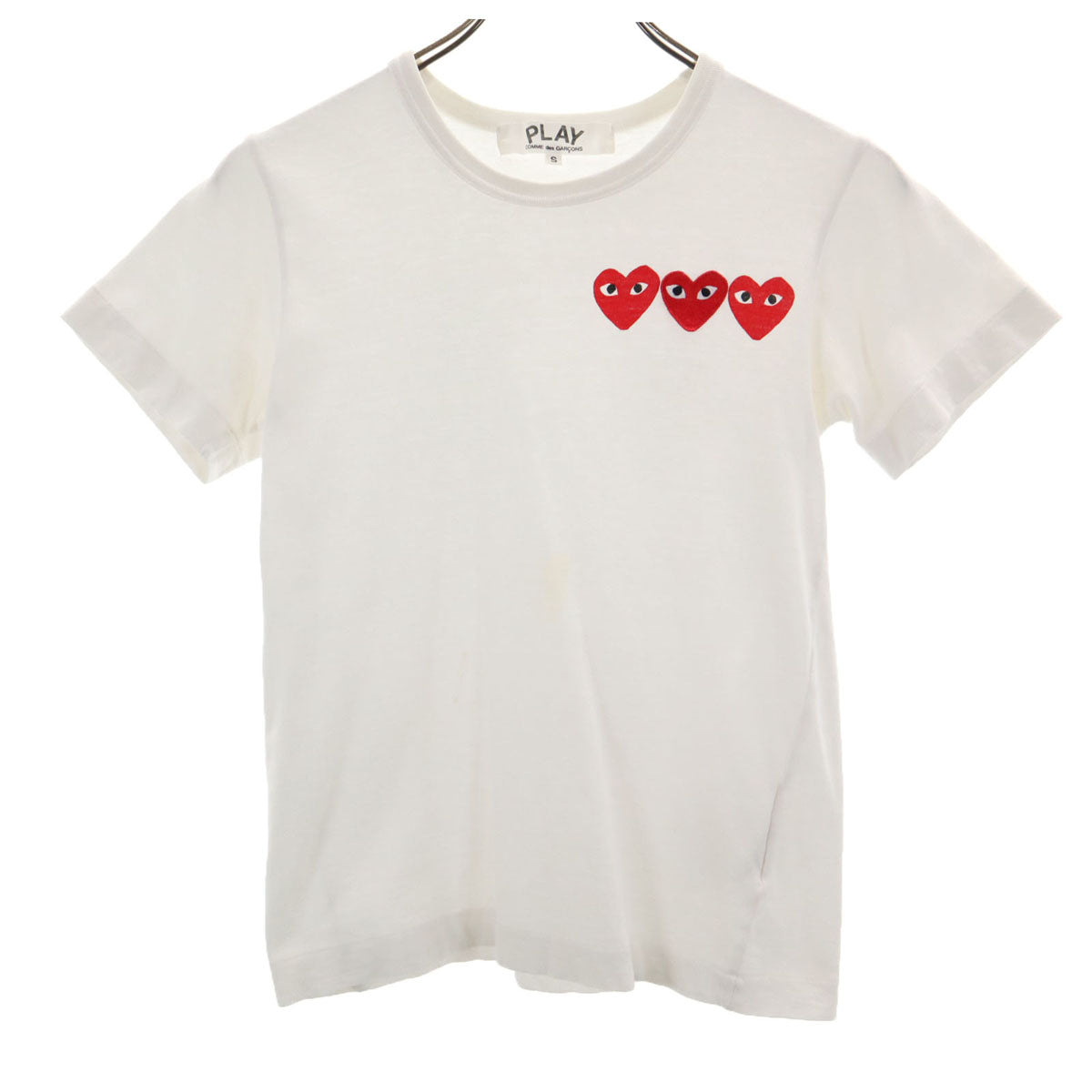 PLAY COMME des GARCONS プレイコムデギャルソン 2005年 日本製 半袖 Tシャツ S ホワイト レディース