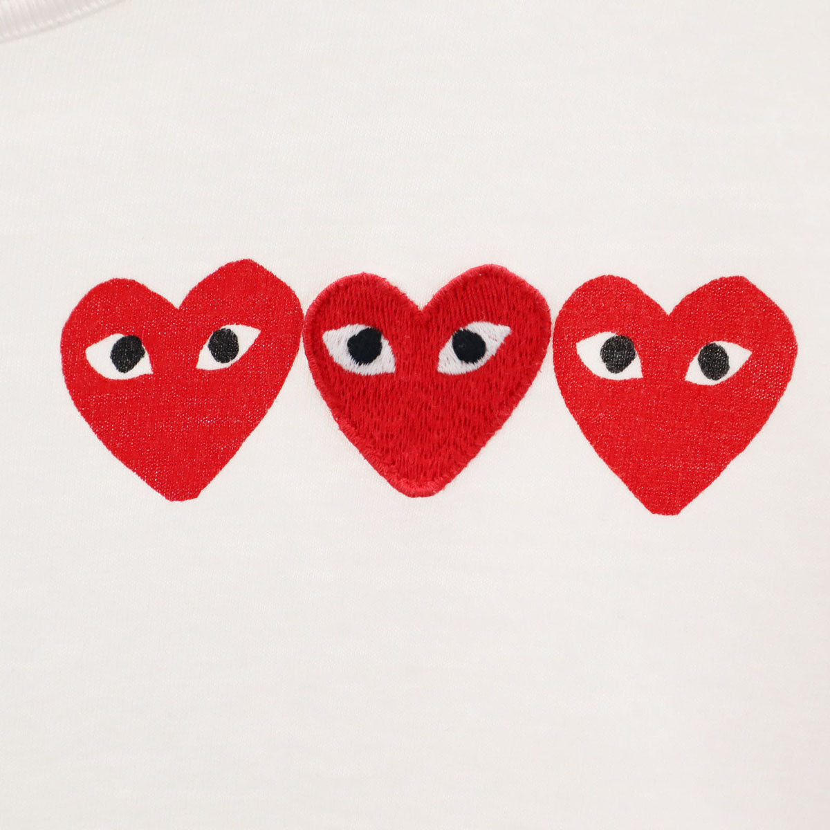 PLAY COMME des GARCONS プレイコムデギャルソン 2005年 日本製 半袖 Tシャツ S ホワイト レディース