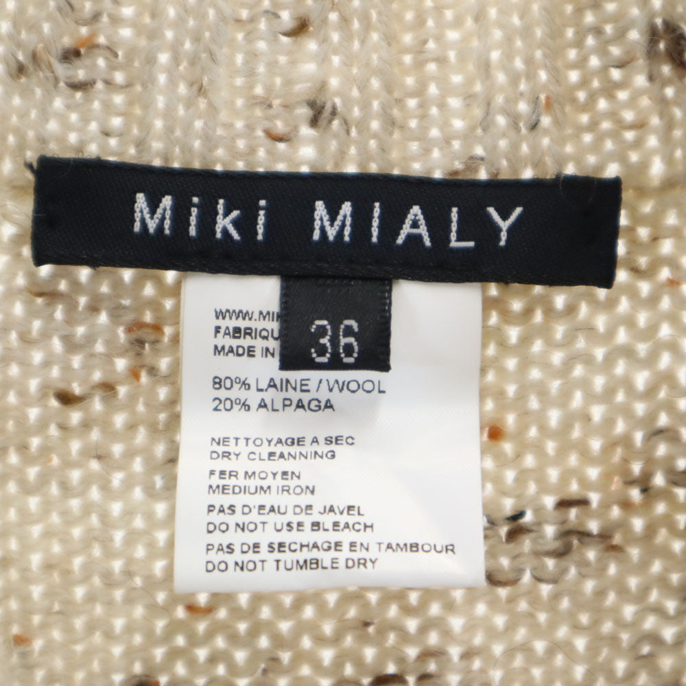 ミキミアリー 半袖 ハイネック セーター 36 ベージュ ニット レディース