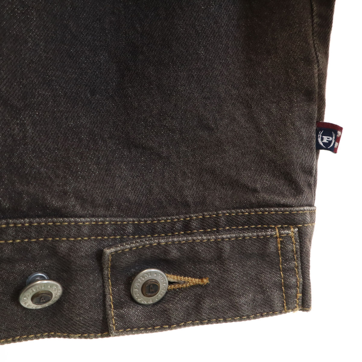 PHAT FARM ファットファーム バックロゴ デニムジャケット 2XL ブラウン ジージャン ビッグサイズ メンズ