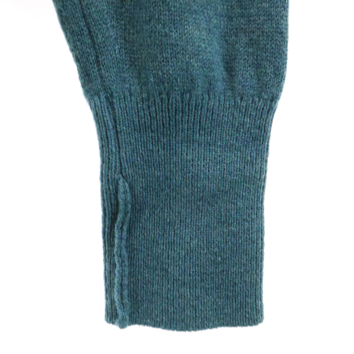 Burberrys バーバリーズ 90s イングランド製 ウール オールド 長袖 セーター 38 ブルーグリーン メンズ