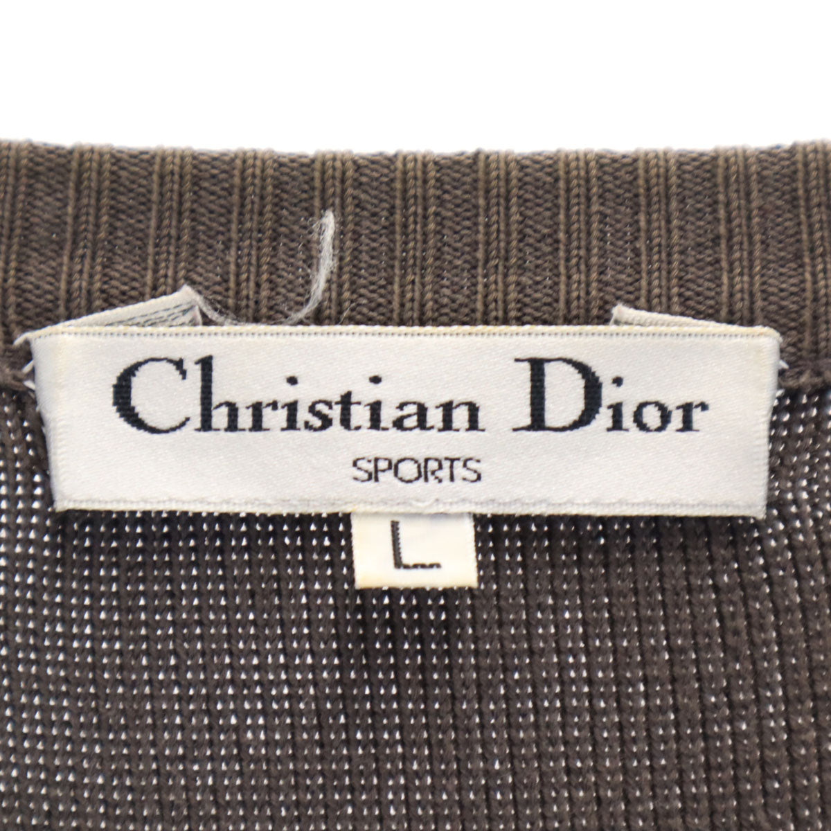 Christian Dior SPORTS クリスチャンディオールスポーツ 90s オールド 長袖 カーディガン L ブラウン レディース