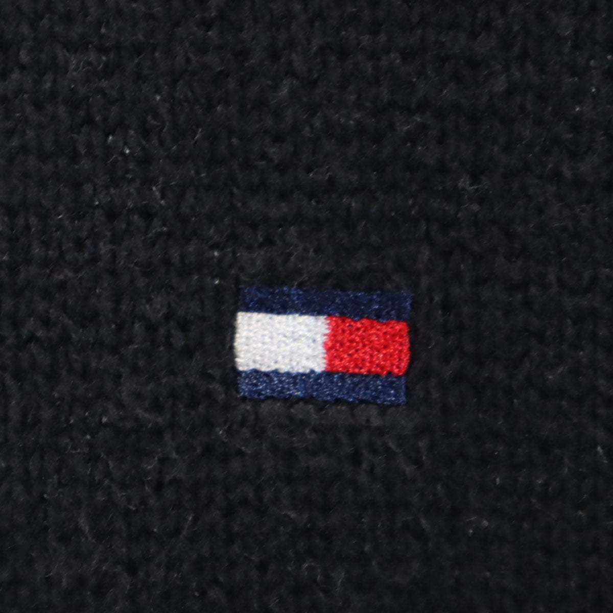 TOMMY HILFIGER トミーヒルフィガー 90s オールド フラッグタグ 長袖 ニット L チャコール系 メンズ