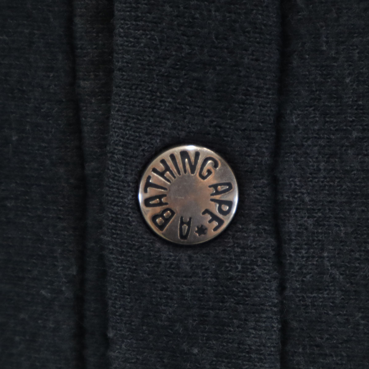 APE Shall Never Kill APE エイプシャルネバーキルエイプ 日本製 長袖 ヘンリーネック トレーナー L チャコール 裏起毛 メンズ