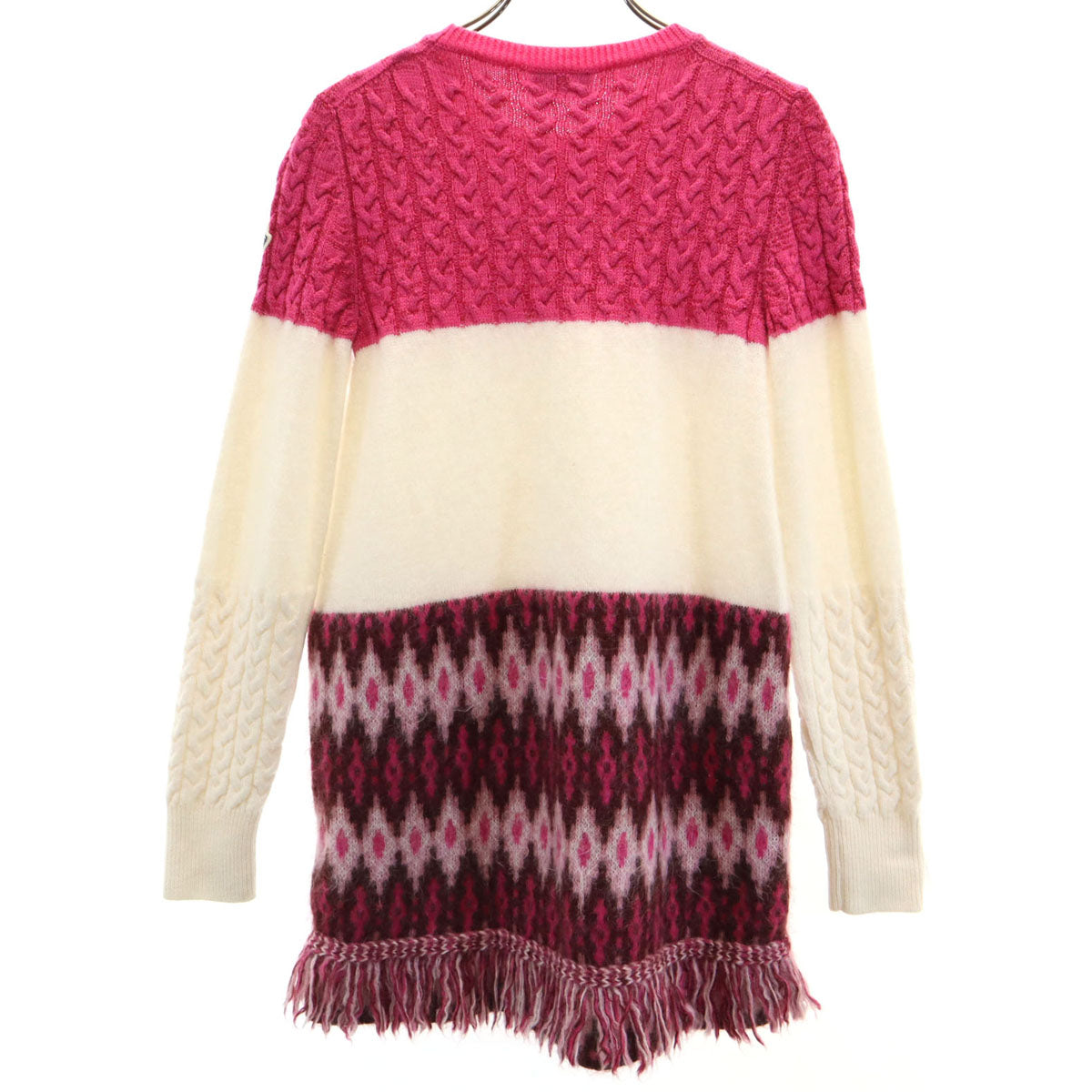 MONCLER モンクレール ブルガリア製 長袖 ニット ワンピース 12 ピンク キッズ