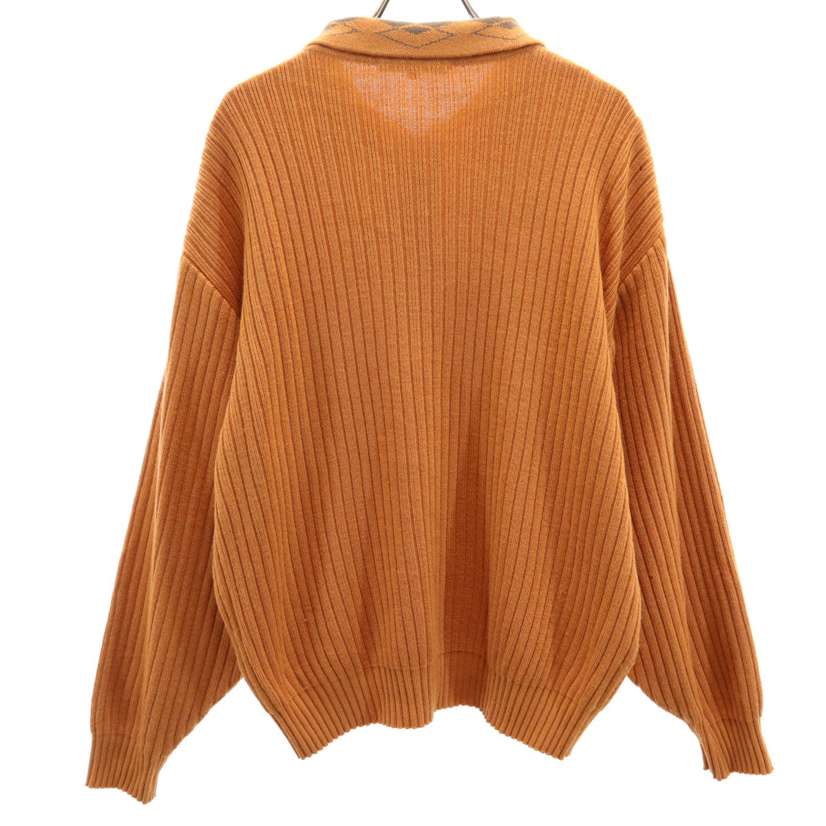 Christian Dior SPORTS クリスチャンディオール スポーツ 90s オールド 長袖 ポロ セーター L オレンジ系 比翼 レディース