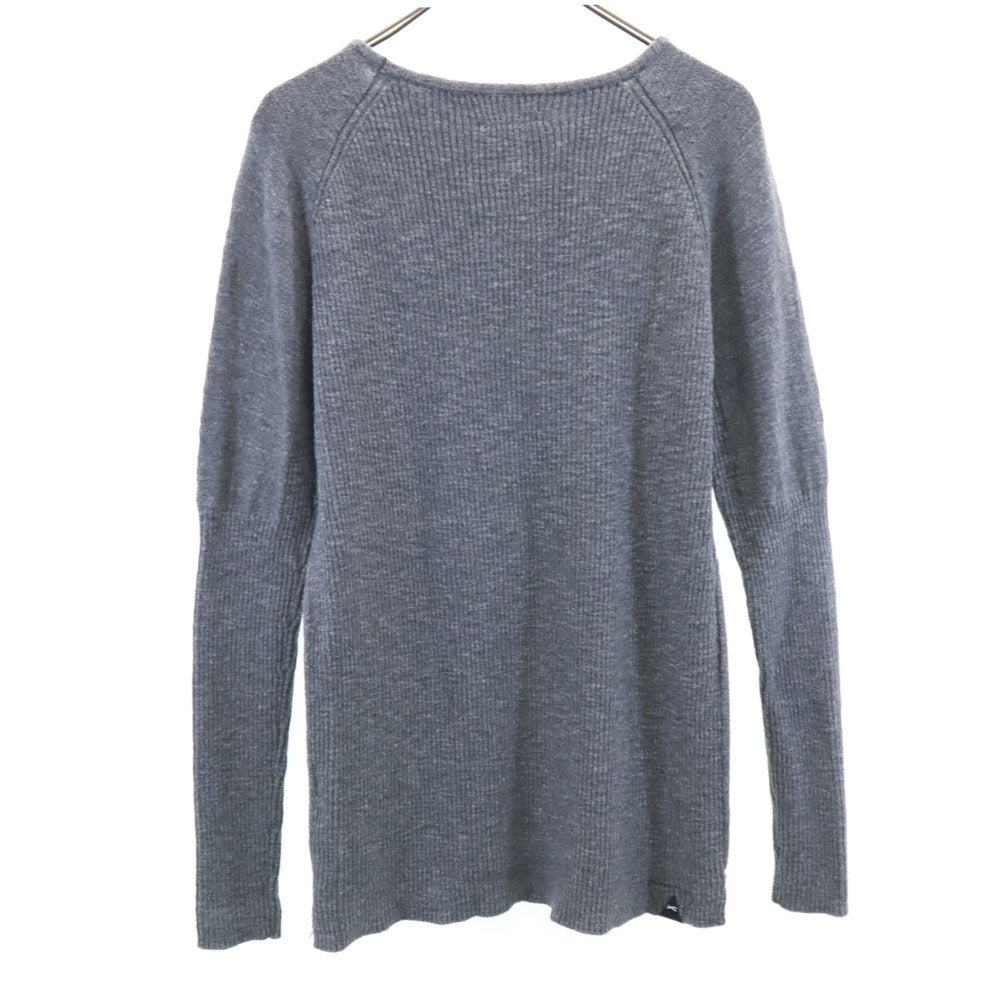 DENHAM デンハム 長袖 コットン ニット M グレー メンズ