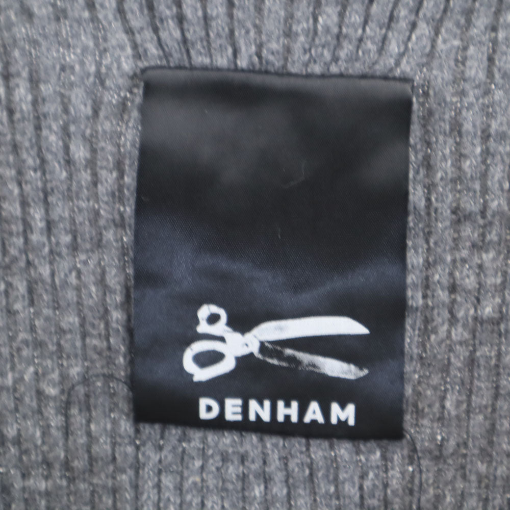 DENHAM デンハム 長袖 コットン ニット M グレー メンズ