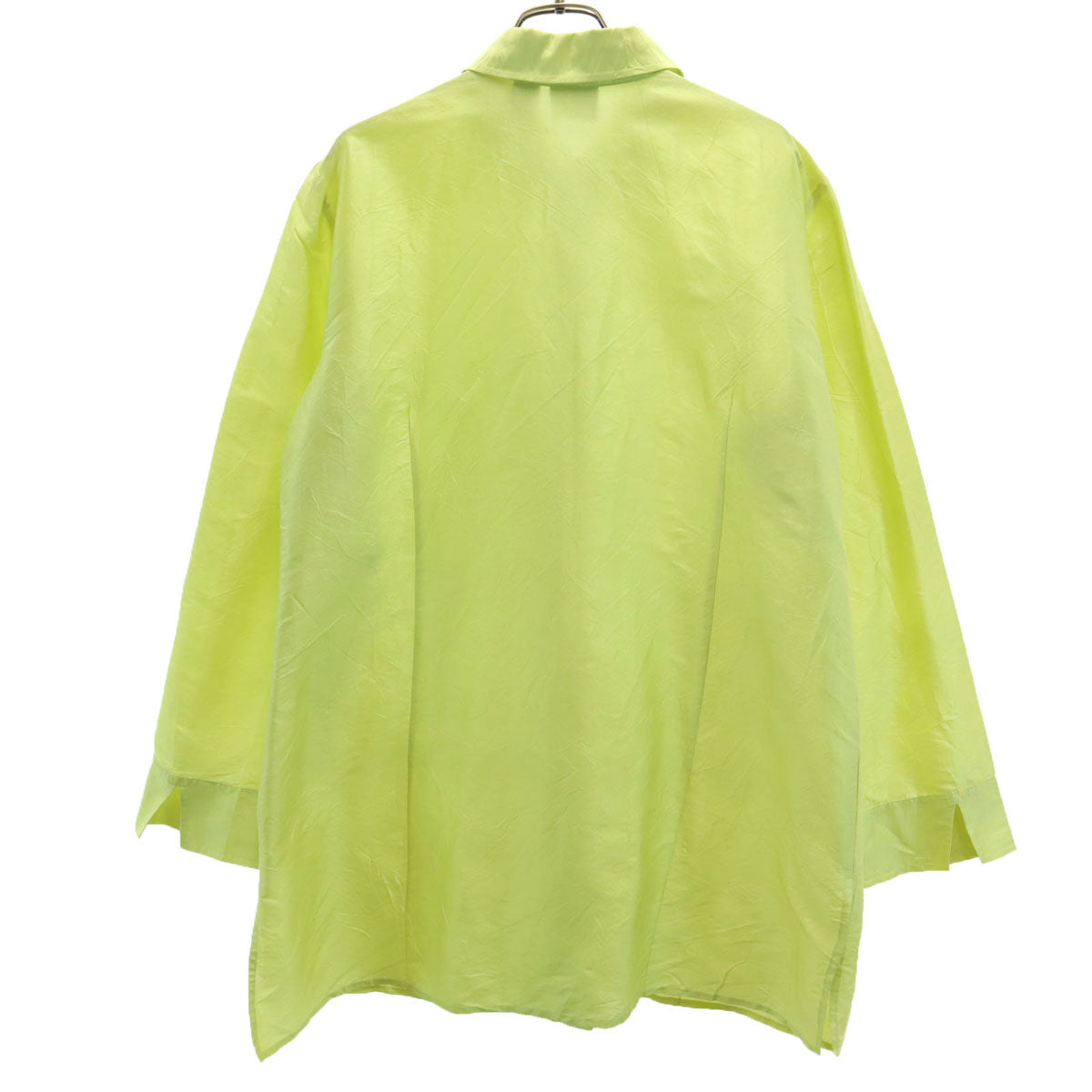 CHICO'S チコズ 長袖 シルク シャツ 2 ライム レディース