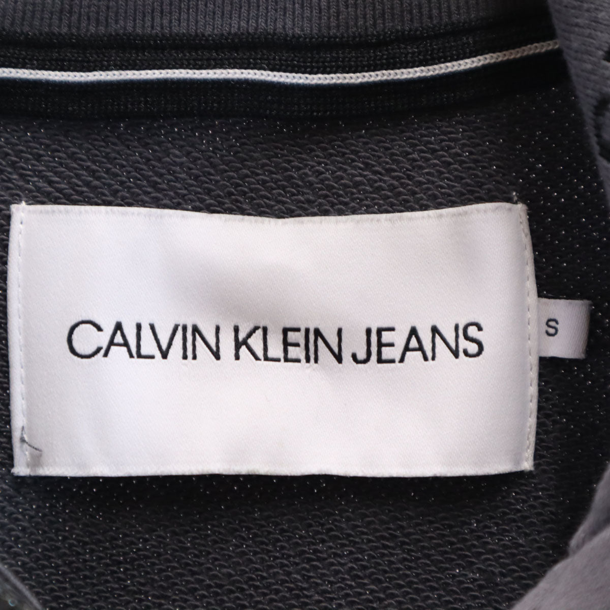 Calvin klein Jeans カルバンクラインジーンズ 長袖 ハーフジップ スウェット S チャコールグレー メンズ