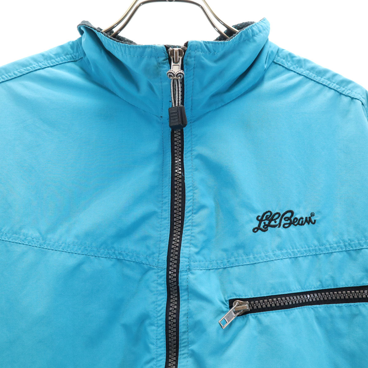 L.L.Bean エルエルビーン 80s USA製 ヴィンテージ ウインドブレーカー XL 水色 ジャケット アウトドア レディース