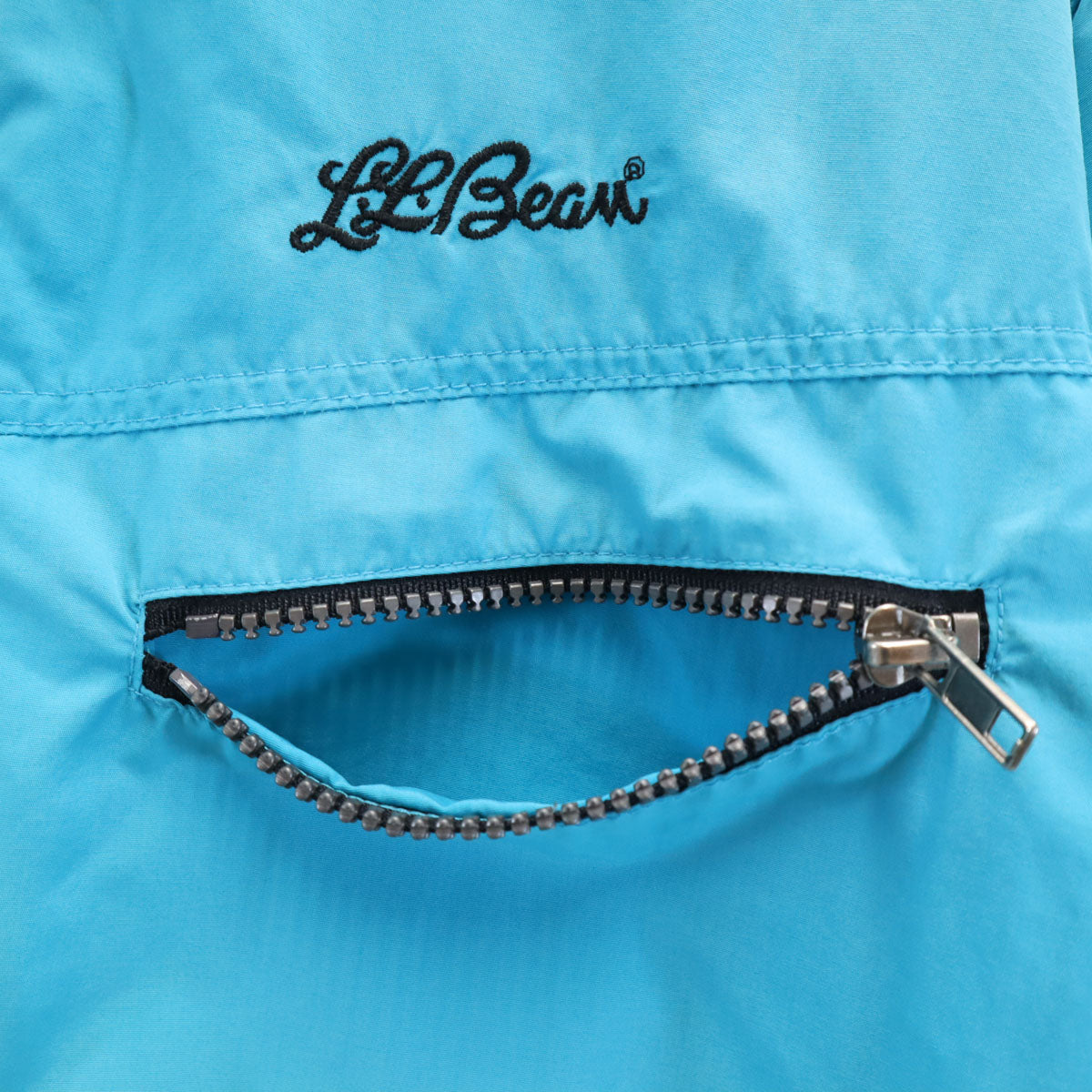 L.L.Bean エルエルビーン 80s USA製 ヴィンテージ ウインドブレーカー XL 水色 ジャケット アウトドア レディース