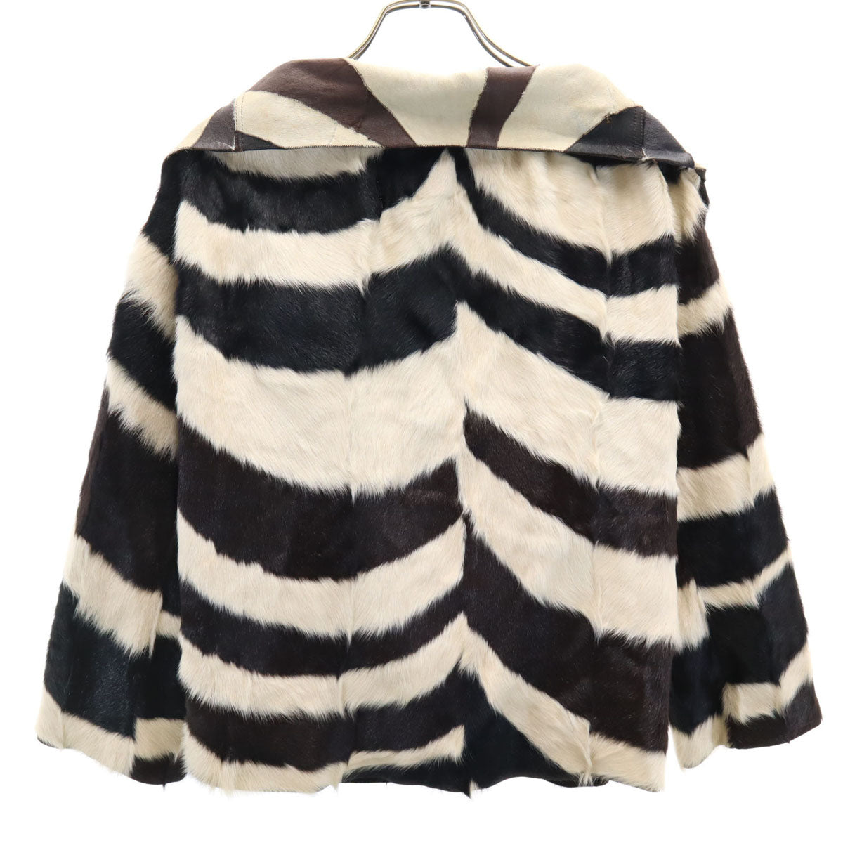 MARNI マルニ イタリア製 総柄 ファー ジャケット 40 ベージュ 毛皮 レディース