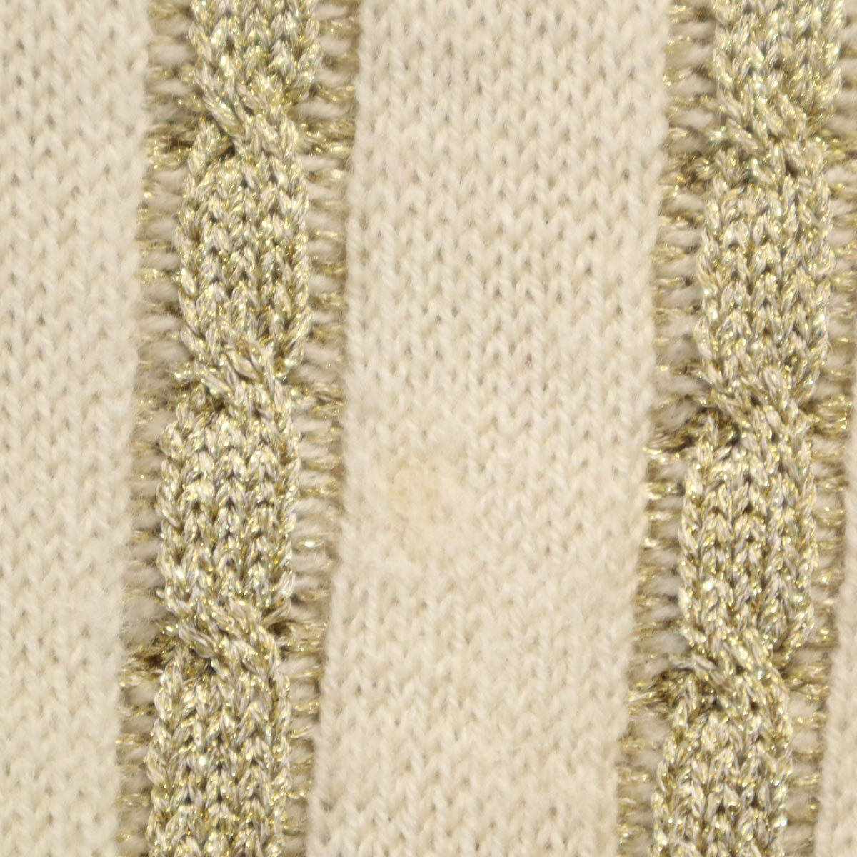 YVES SAINT LAURENT イヴサンローラン 90s オールド ストライプ柄 長袖 セーター ベージュ ニット レディース